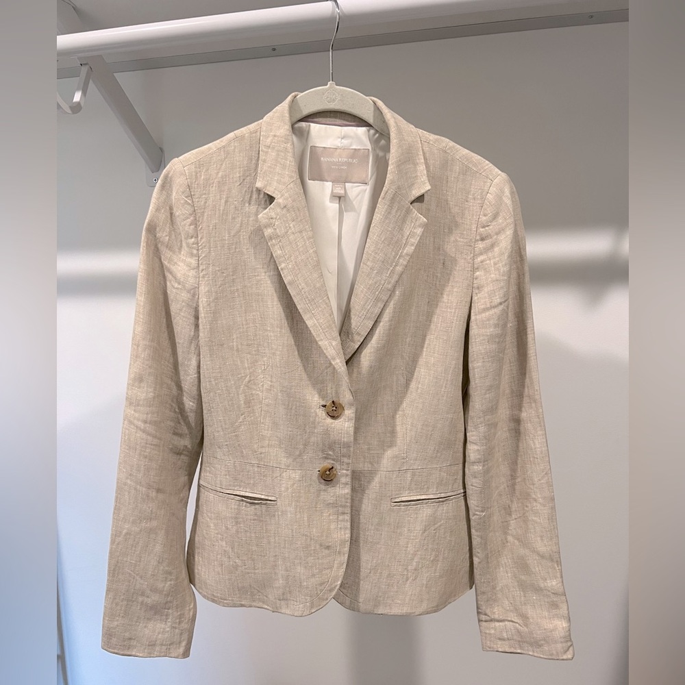Banana Republic Linen Blazer 4/6P